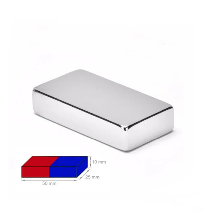Block N52 Neodymium Magnet 50x25x10